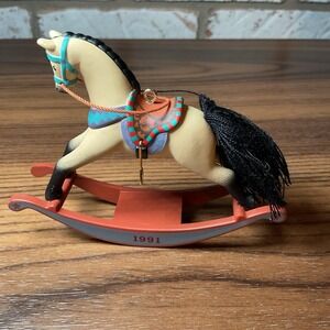 Rocking Horse 1991 To Spread Greetings 11th in Series Hallmark Tree Ornament‎